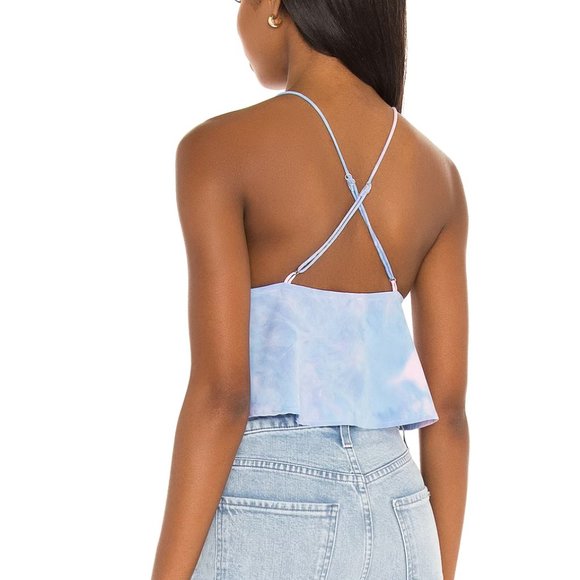 Never Worn - Revolve Super Down Isla Top XS - Tie Dye Pink and Blue XS - Picture 2 of 7